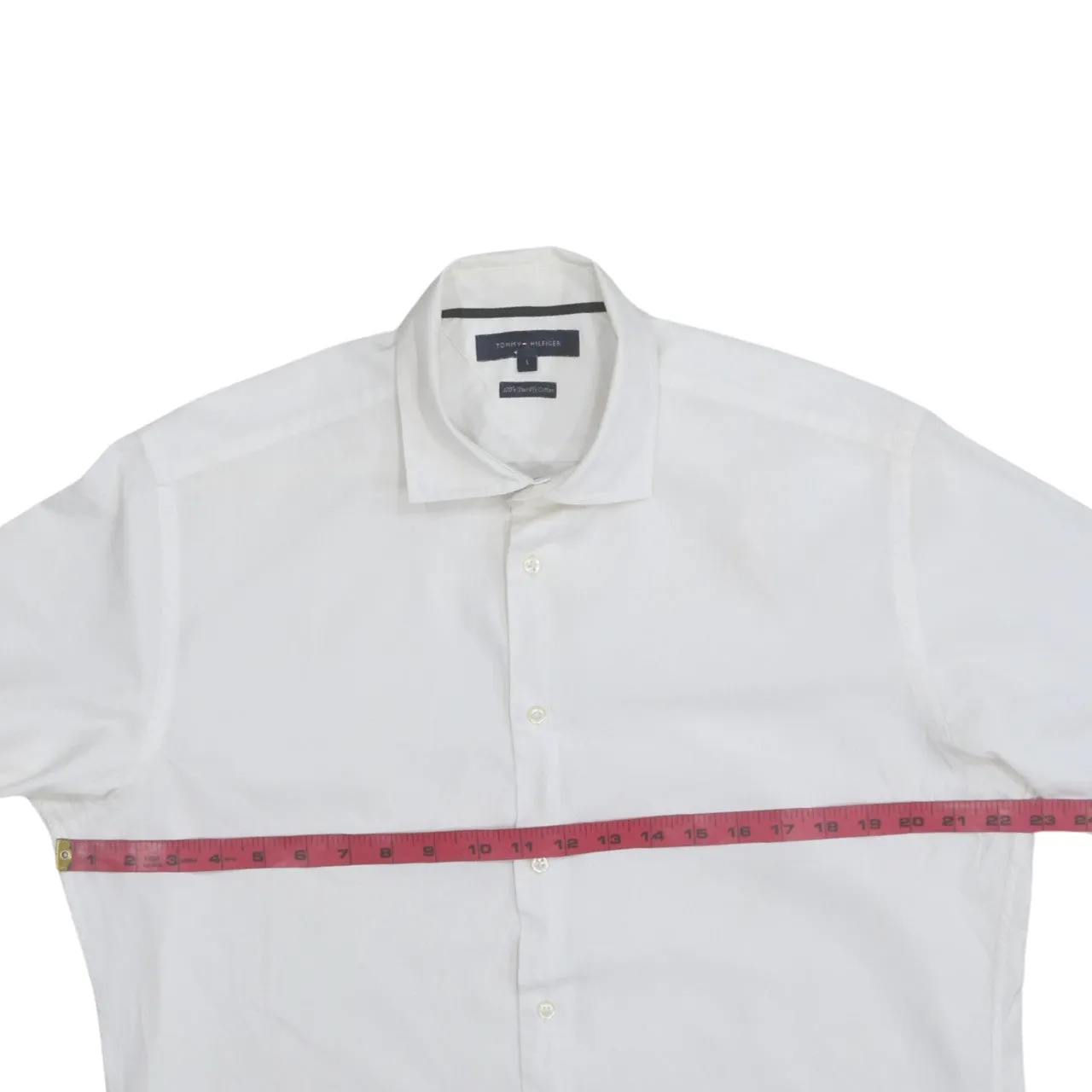 Tommy Hilfiger 90's Long Sleeve Button Up Shirt Large White sold by Vintage Club product image thumbnail 5