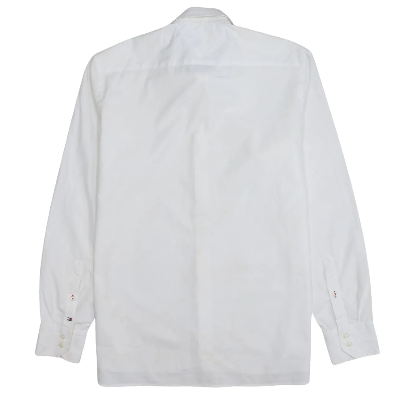 Tommy Hilfiger 90's Long Sleeve Button Up Shirt Large White sold by Vintage Club product image thumbnail 2