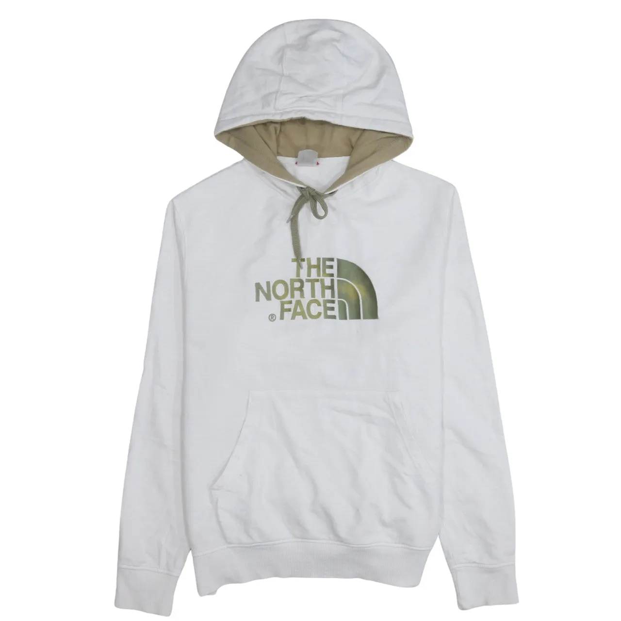 The North Face 90's Spellout Pullover Hoodie Large White sold by Vintage Club