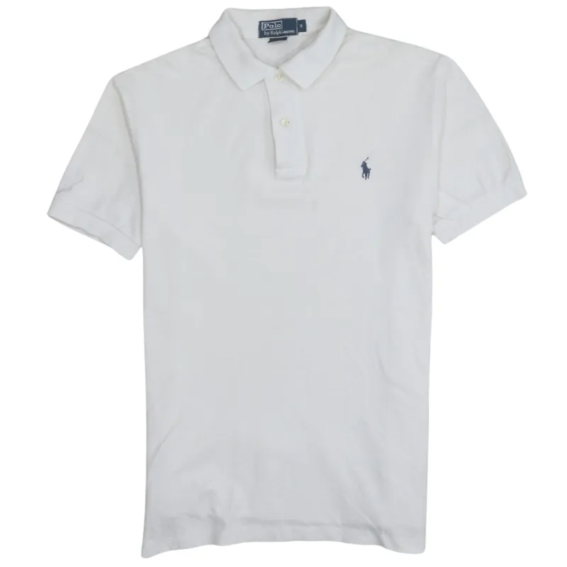 Polo Ralph Lauren 90's Short Sleeves Quarter Button Polo Shirt Small White sold by Vintage Club