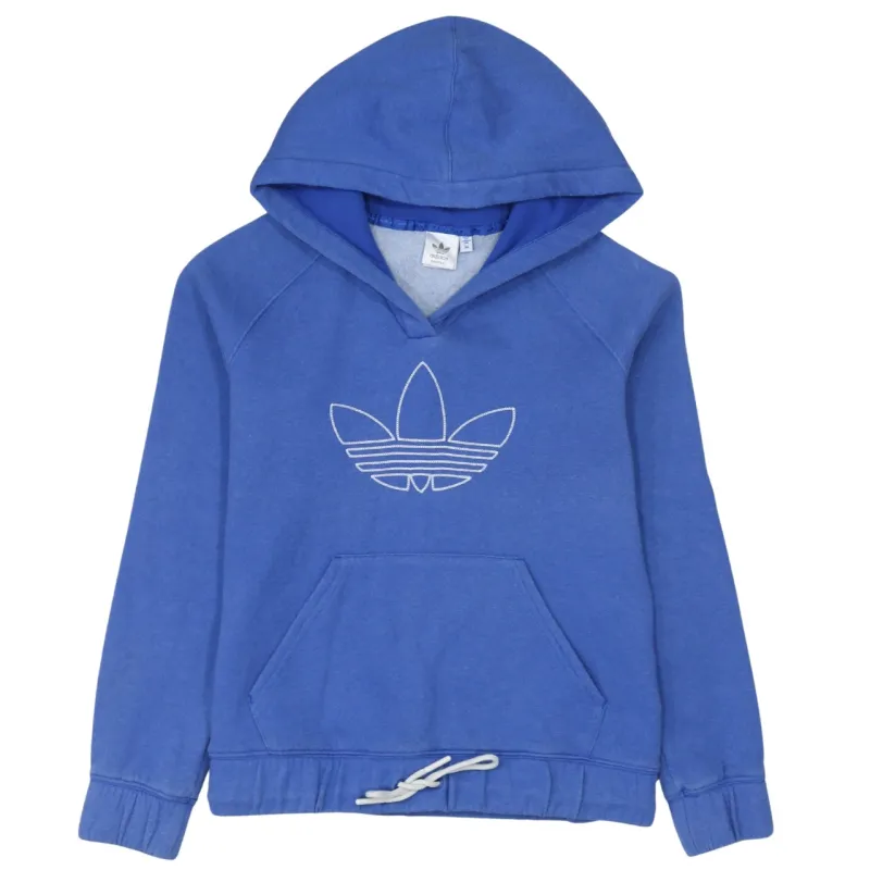 Adidas 90's Spellout Pullover Hoodie XSmall  Blue sold by Vintage Club