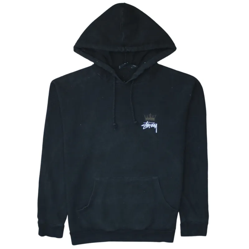 Stussy 90's Drawstring Pockets Pullover Hoodie XSmall Black sold by Vintage Club