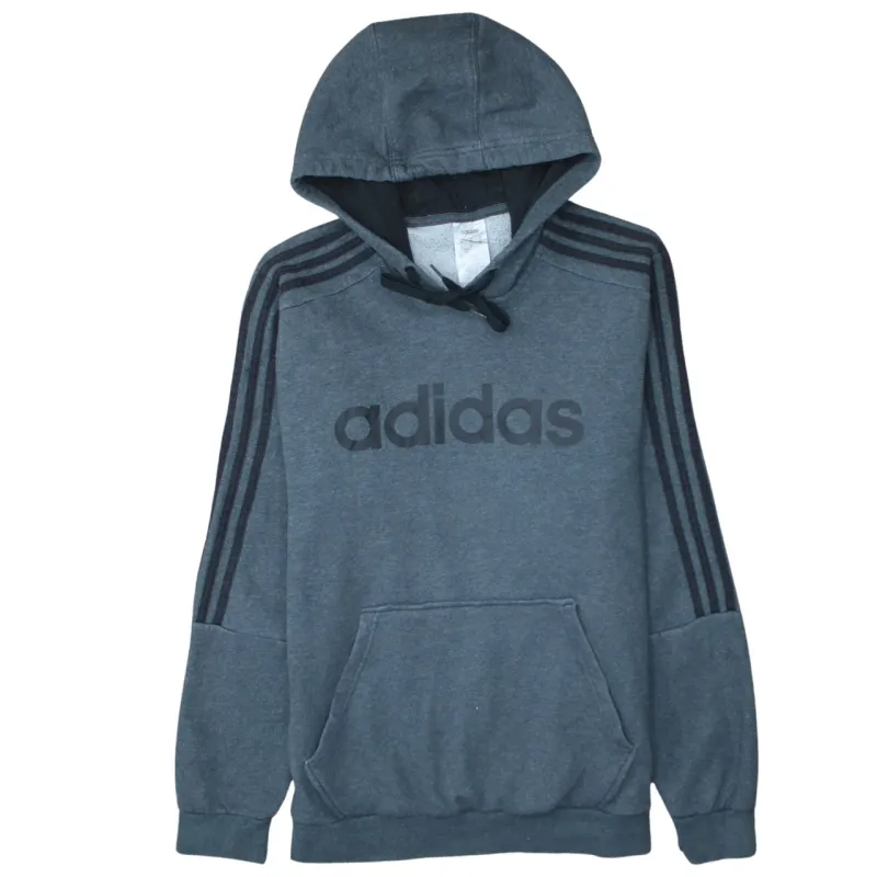 Adidas 90's Spellout Pullover Hoodie Medium Grey sold by Vintage Club