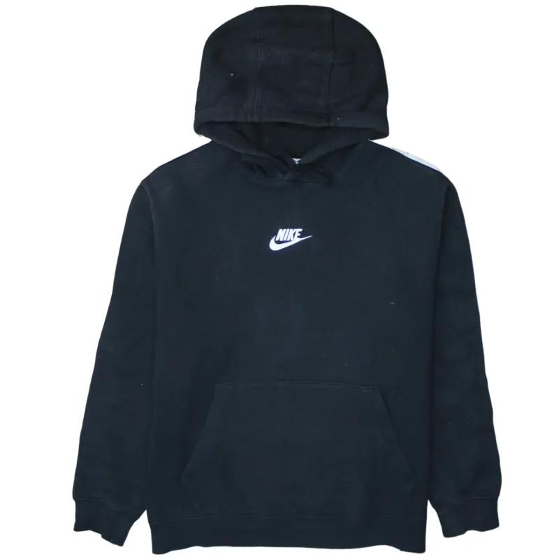 Nike 90's Center Middle Swoosh Pullover Hoodie Large Black sold by Vintage Club