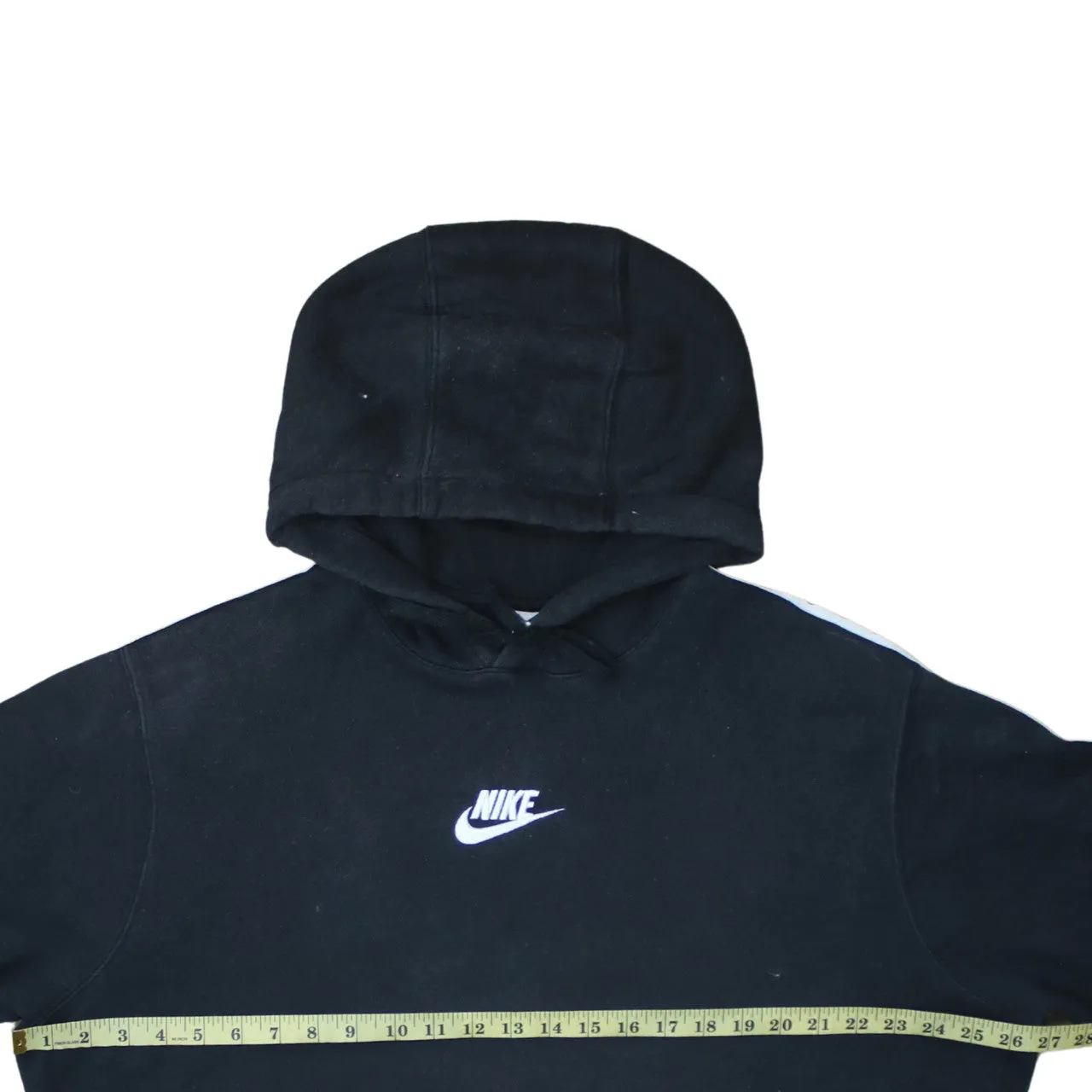 Nike 90's Center Middle Swoosh Pullover Hoodie Large Black sold by Vintage Club product image thumbnail 5