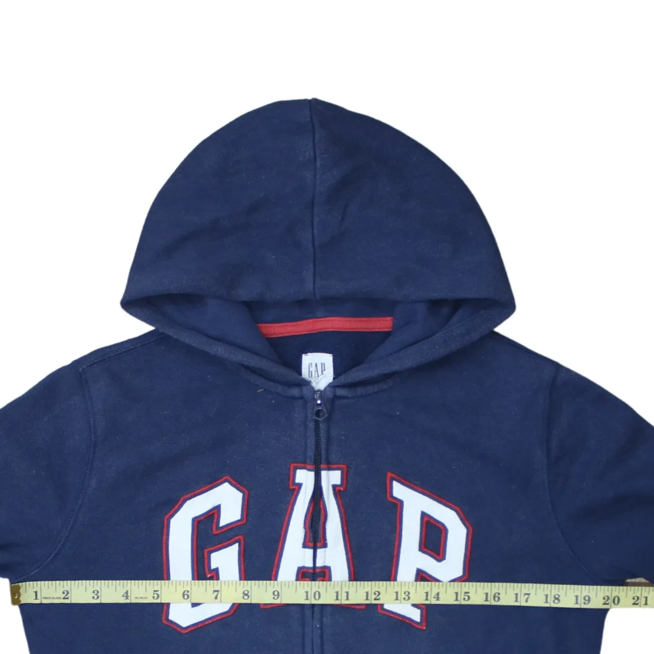 Gap 90's Spellout Full Zip Up Hoodie Large Navy Blue sold by Vintage Club product image thumbnail 5