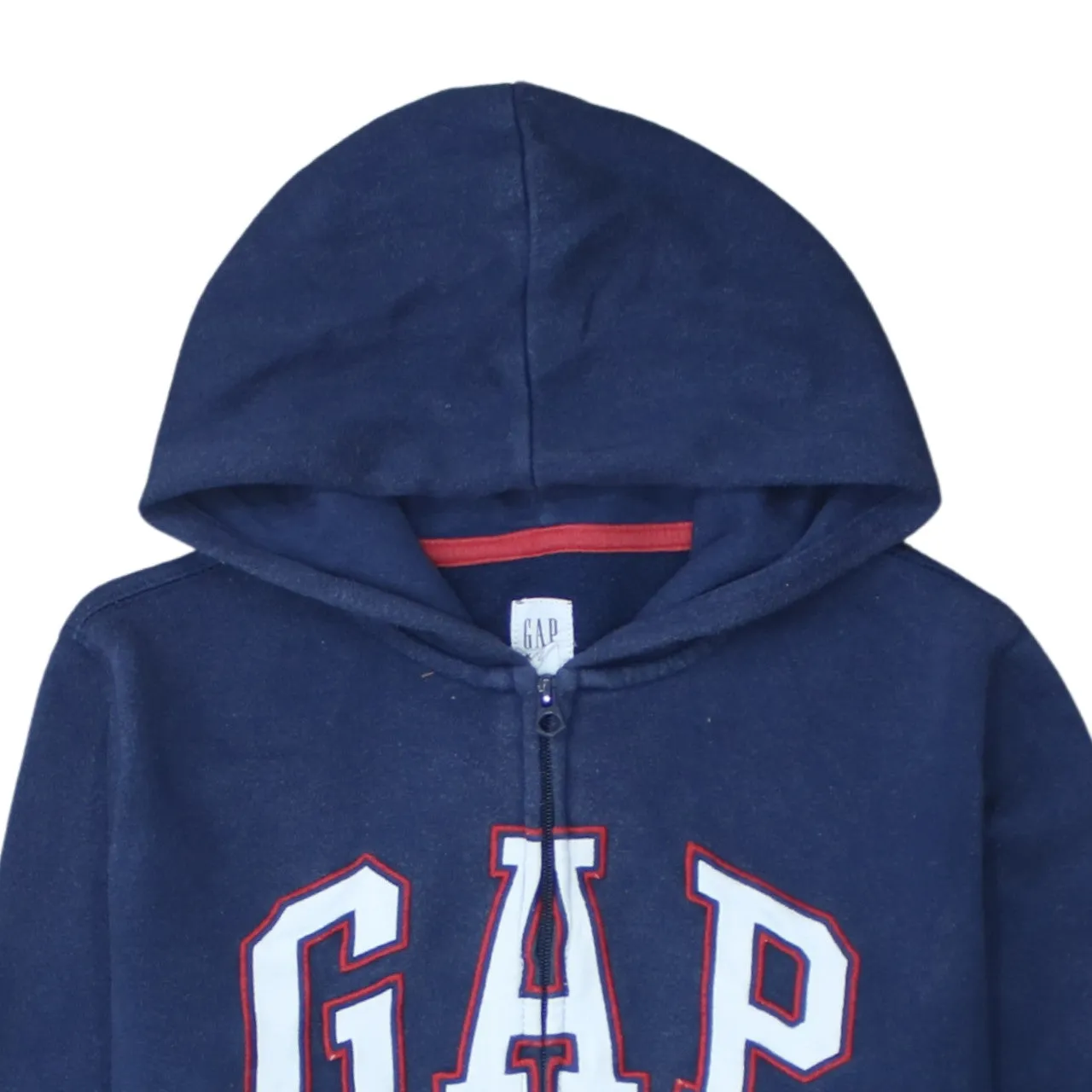 Gap 90's Spellout Full Zip Up Hoodie Large Navy Blue sold by Vintage Club product image thumbnail 3