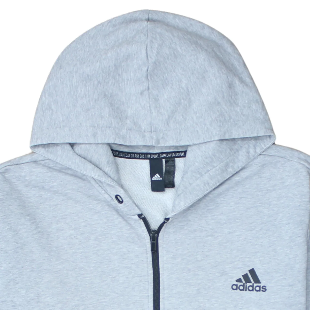 Adidas 90's Striped Sleeve Full Zip Up Hoodie XXLarge (2XL) Grey sold by Vintage Club product image thumbnail 3