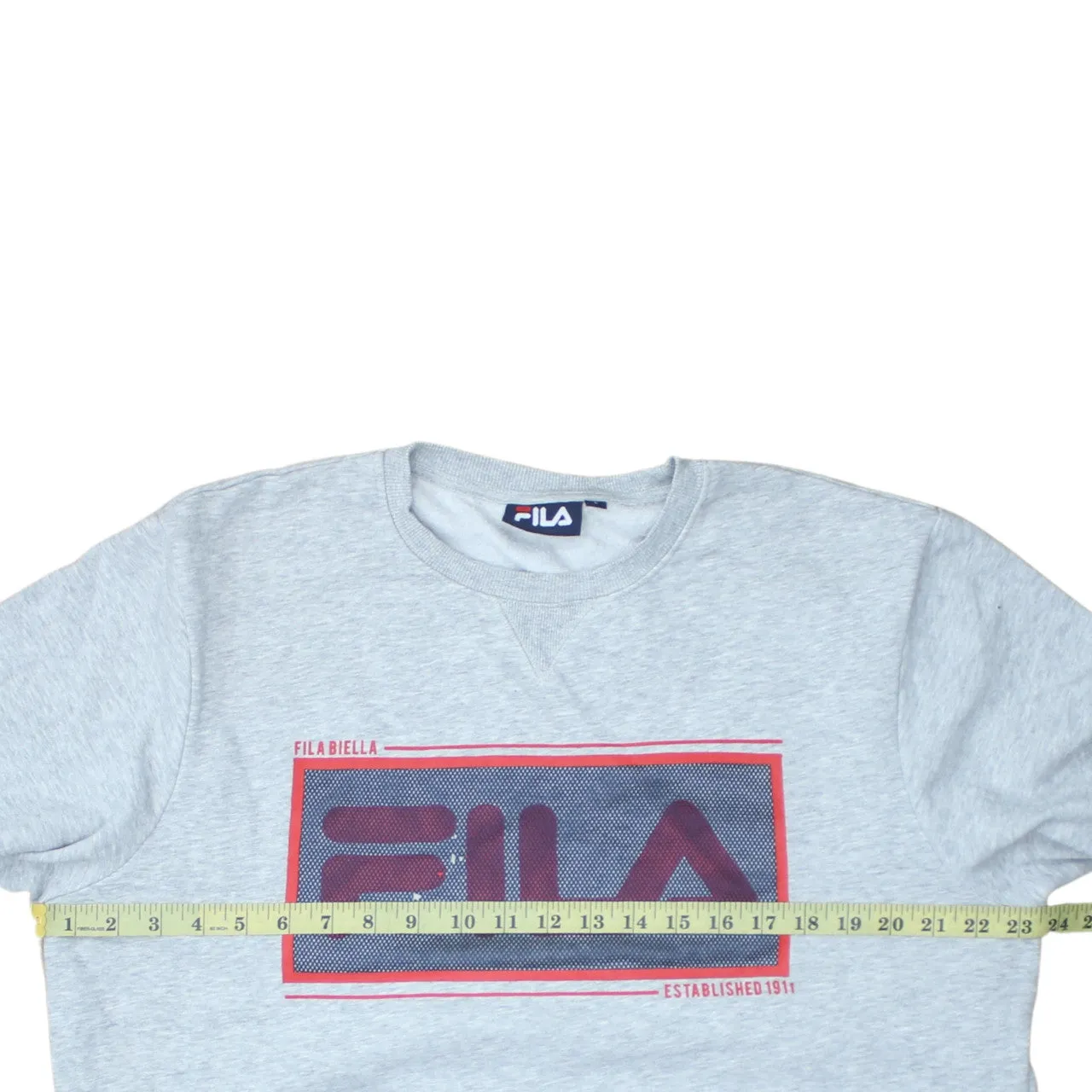 Fila 90's Spellout Crew Neck Sweatshirt Medium Grey sold by Vintage Club product image thumbnail 5