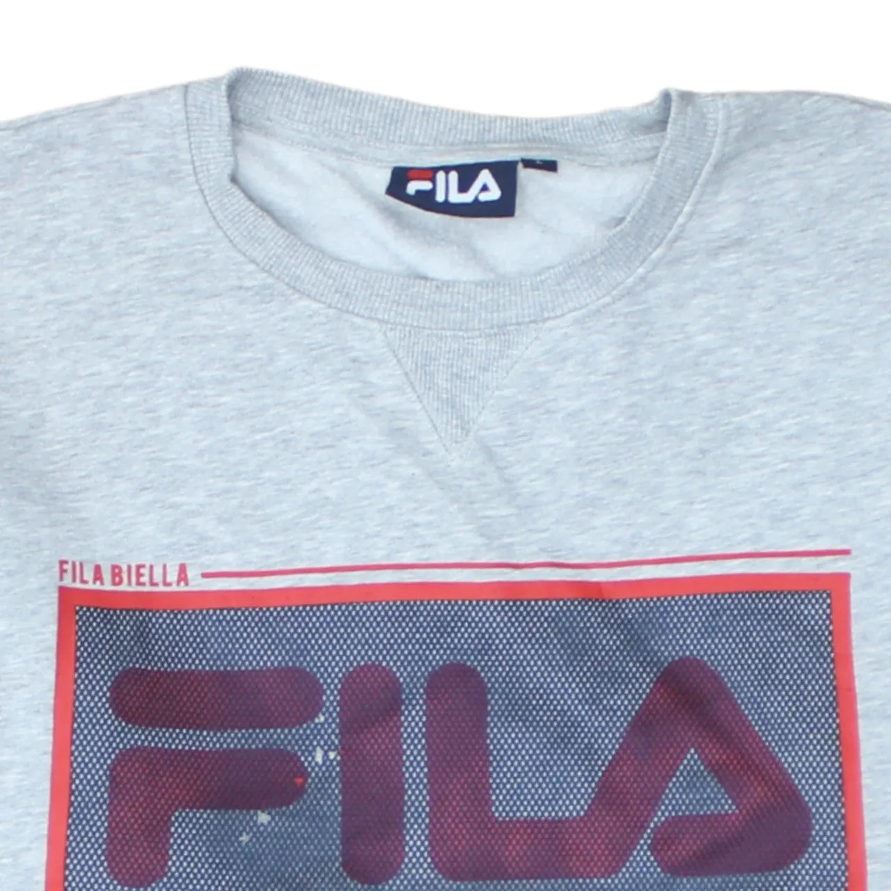 Fila 90's Spellout Crew Neck Sweatshirt Medium Grey sold by Vintage Club product image thumbnail 3