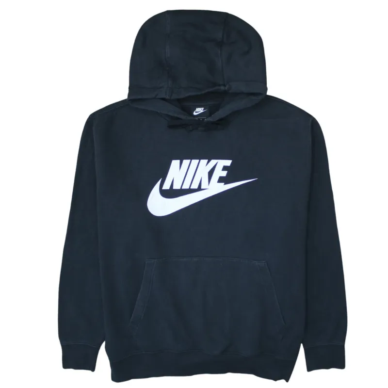 Nike 90's Center Middle Swoosh Pullover Hoodie XLarge Black sold by Vintage Club