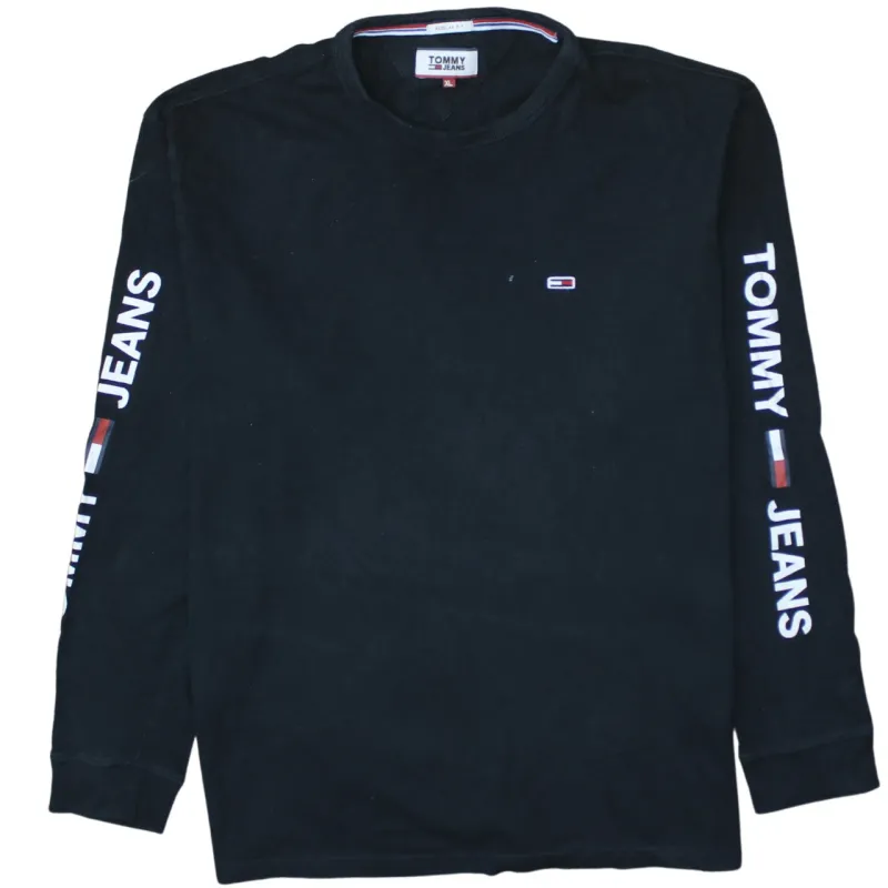 Tommy Hilfiger 90's Lightweight Crew Neck Sweatshirt XLarge Black made by Tommy Hilfiger