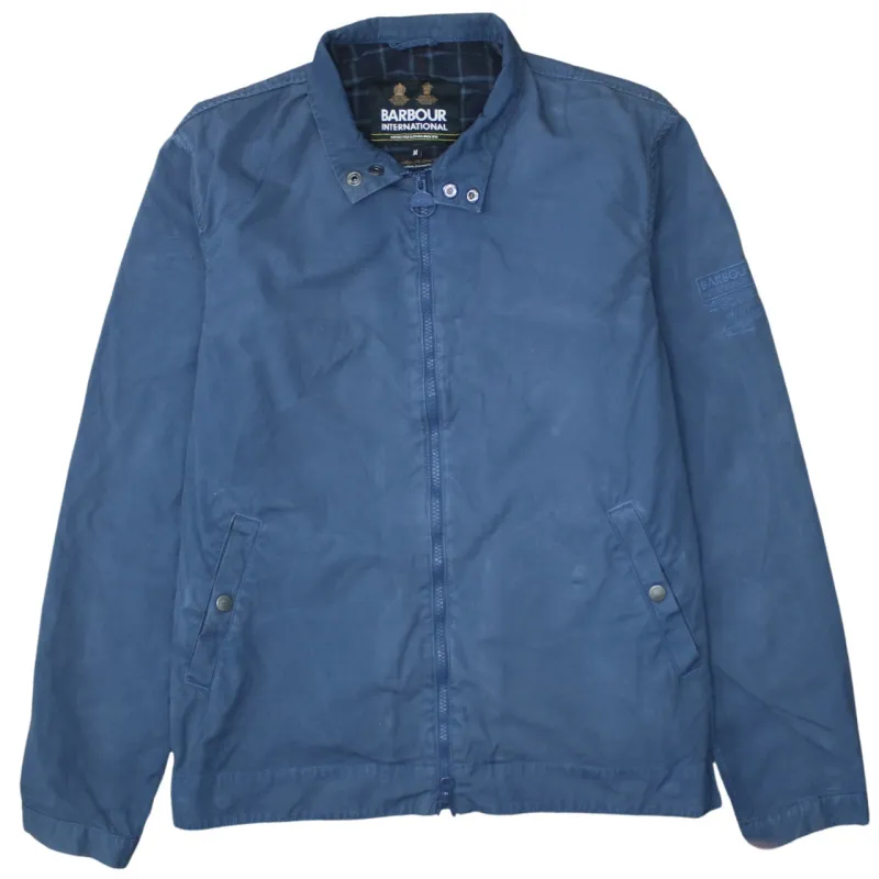 Barbour 90's Lightweight Full Zip Up Windbreaker Medium Navy Blue made by Barbour