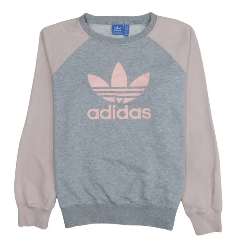 Adidas 90's Spellout Crew Neck Sweatshirt Medium Grey sold by Vintage Club