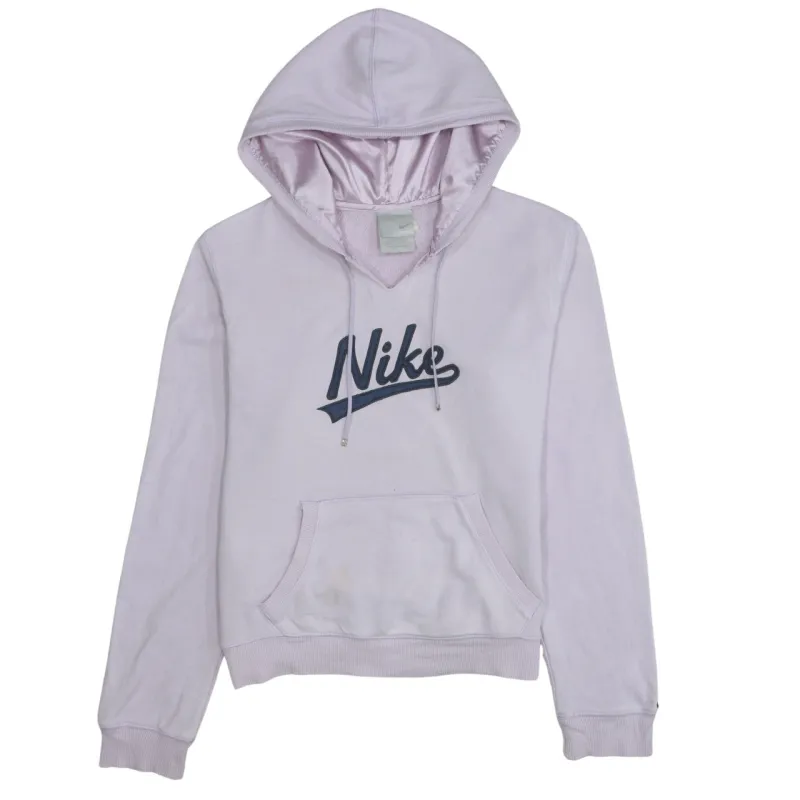 Nike 90's Spellout Pullover Hoodie Large Pink sold by Vintage Club