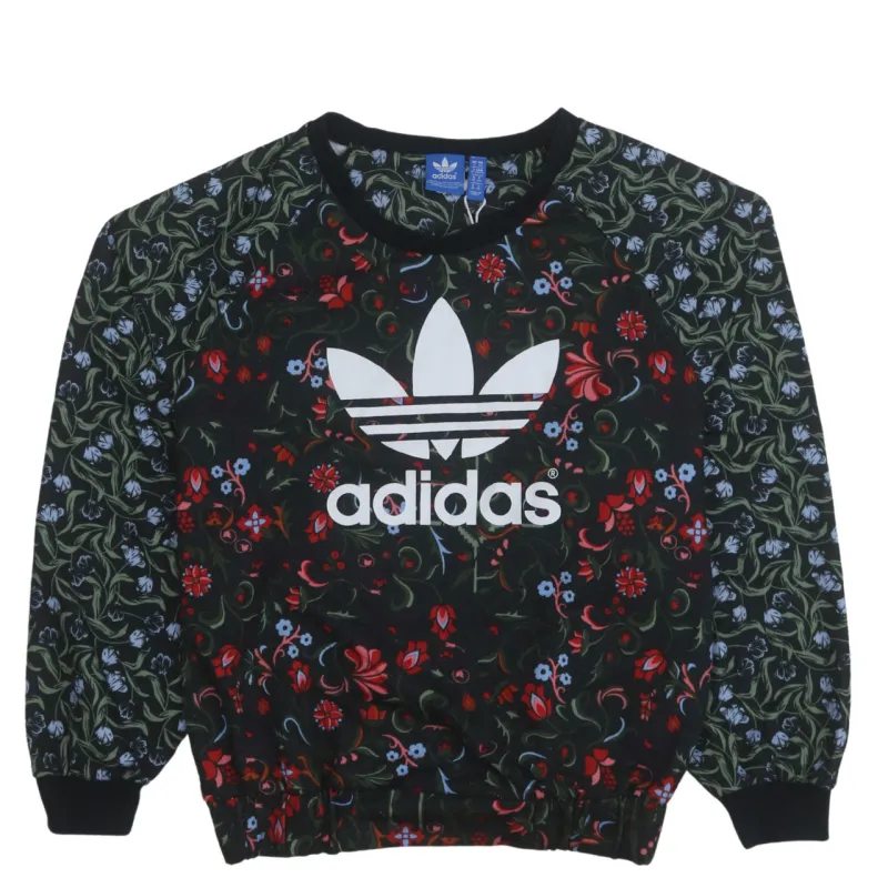 Adidas 90's Spellout Crew Neck Sweatshirt XSmall Black sold by Vintage Club