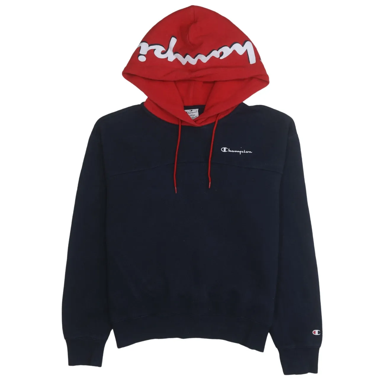 Champion 90's Lightweight Pullover Hoodie Large Navy Blue sold by Vintage Club