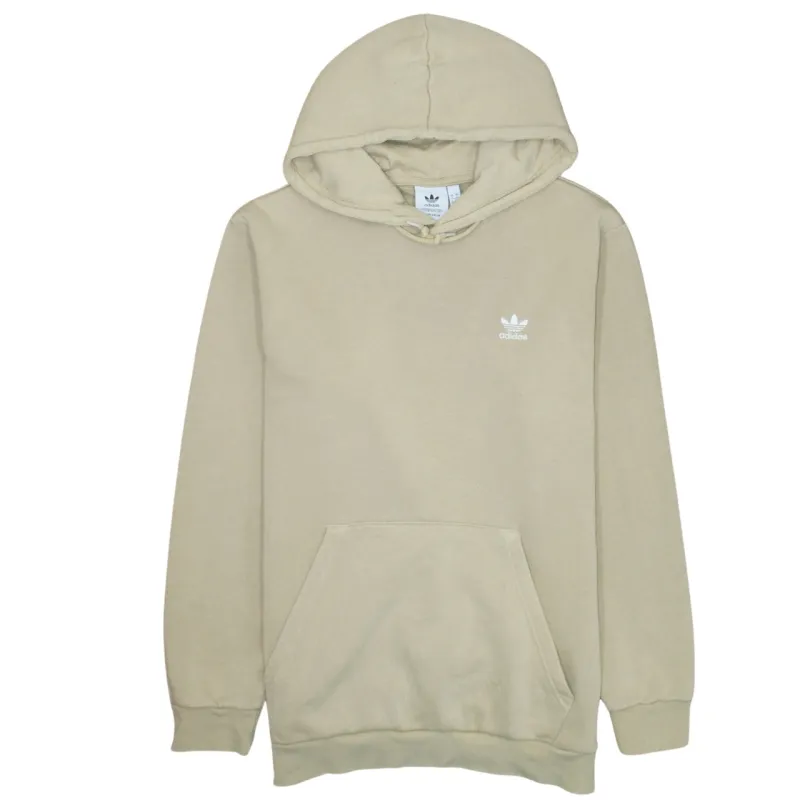 Adidas 90's Drawstring Pockets Pullover Hoodie Large Beige Cream sold by Vintage Club