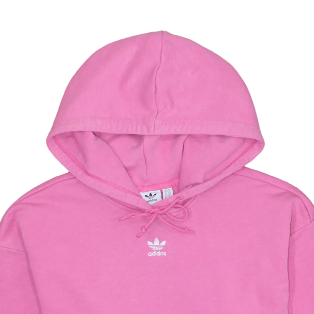 Adidas 90's Drawstring Pockets Pullover Hoodie Small Pink sold by Vintage Club product image thumbnail 3