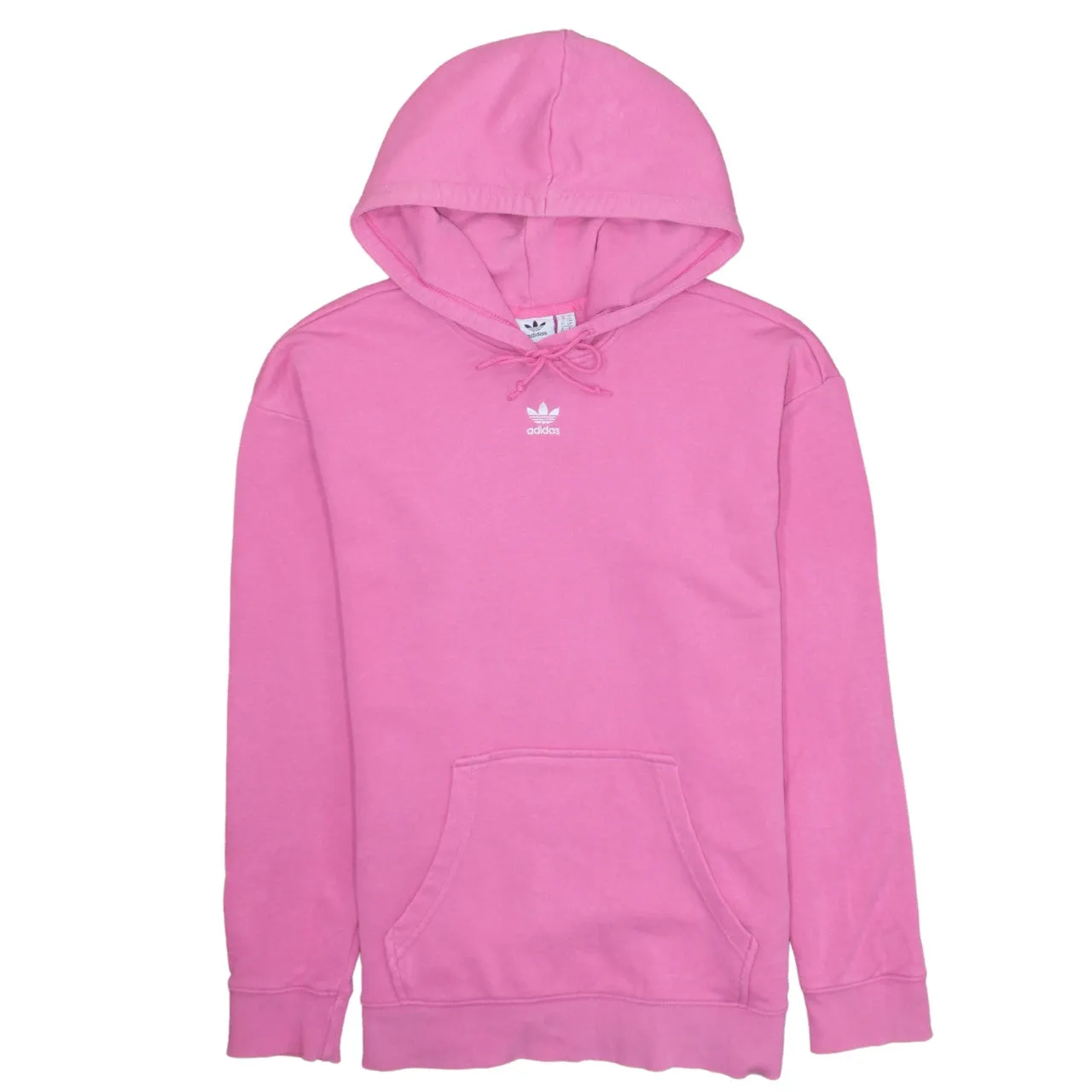 Adidas 90's Drawstring Pockets Pullover Hoodie Small Pink sold by Vintage Club