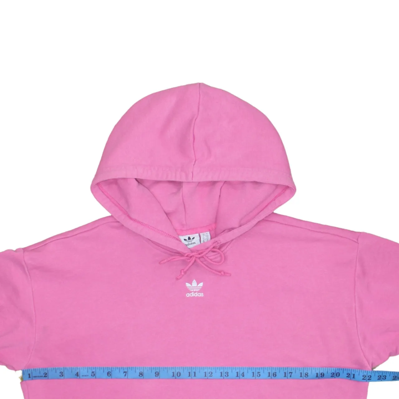 Adidas 90's Drawstring Pockets Pullover Hoodie Small Pink sold by Vintage Club product image thumbnail 5