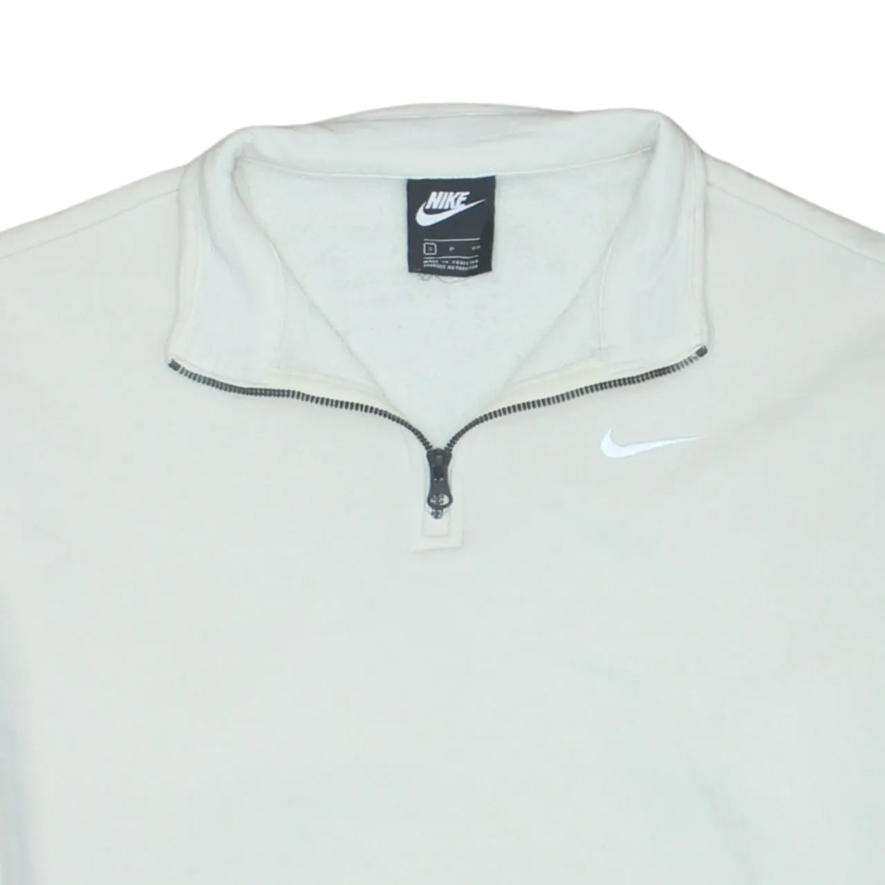 Nike 90's Swoosh Quarter Zip Sweatshirt Small Beige Cream sold by Vintage Club product image thumbnail 3