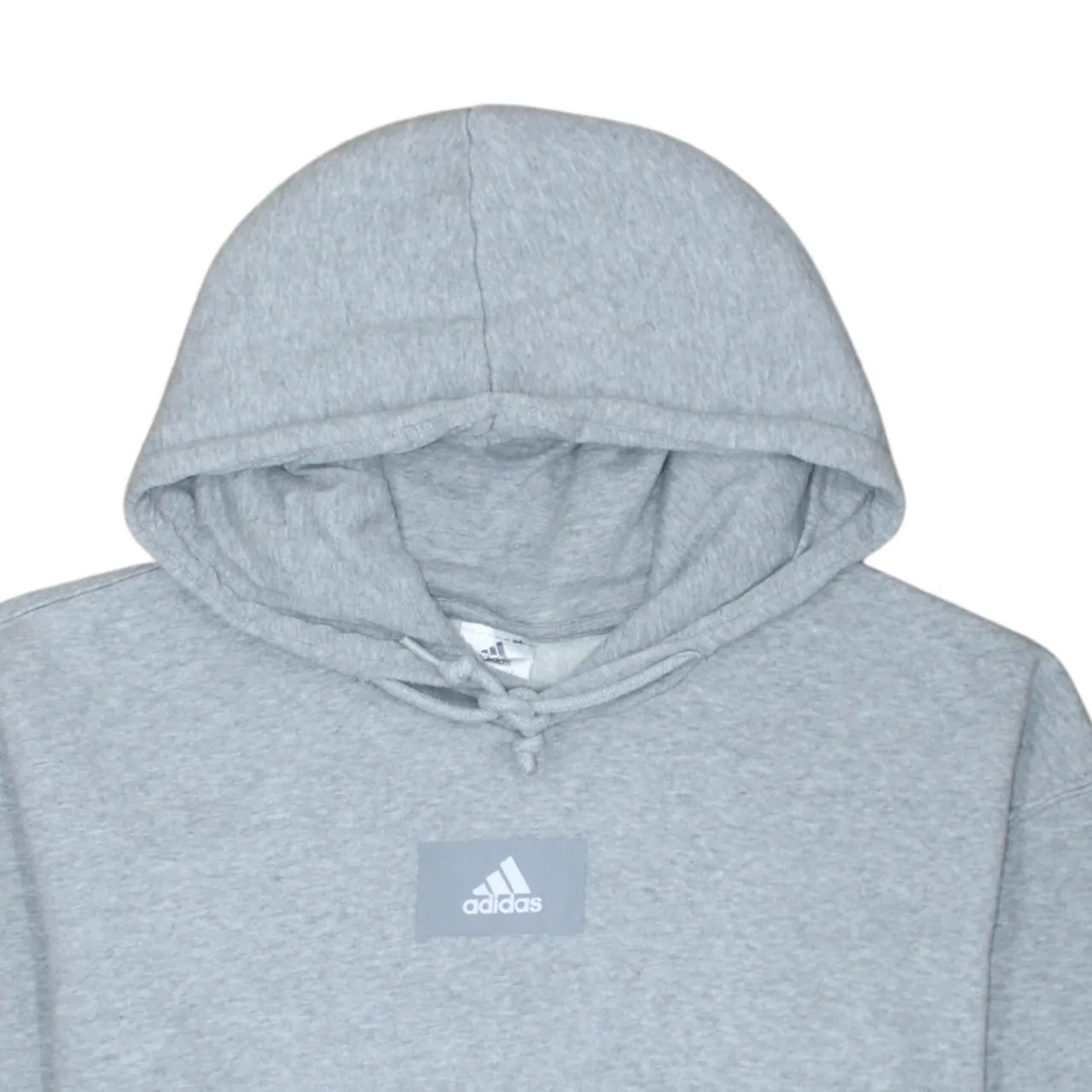 Adidas 90's Drawstring Pockets Pullover Hoodie Medium Grey sold by Vintage Club product image thumbnail 3
