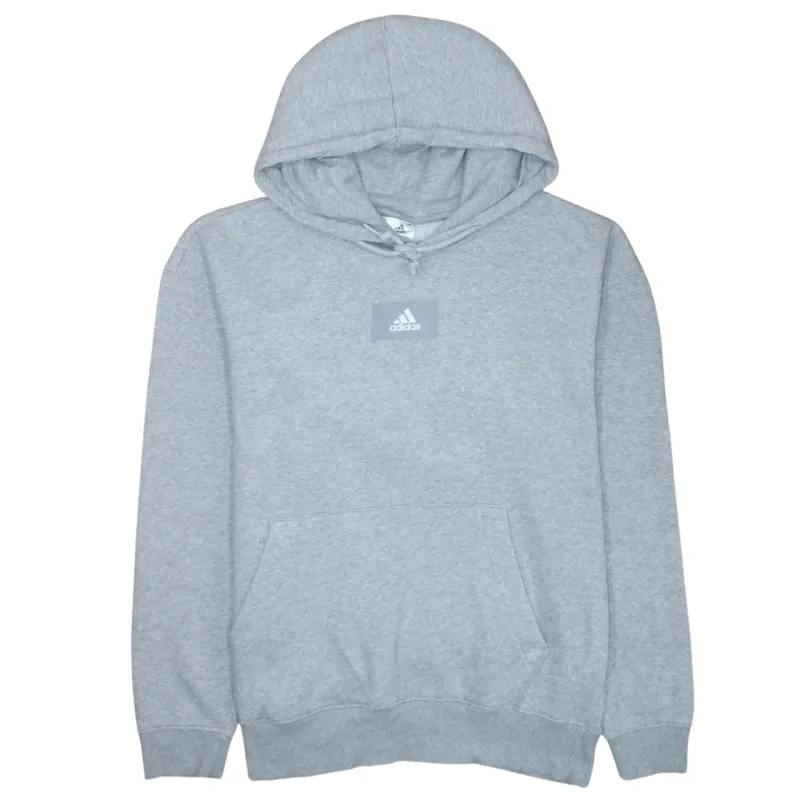 Adidas 90's Drawstring Pockets Pullover Hoodie Medium Grey sold by Vintage Club