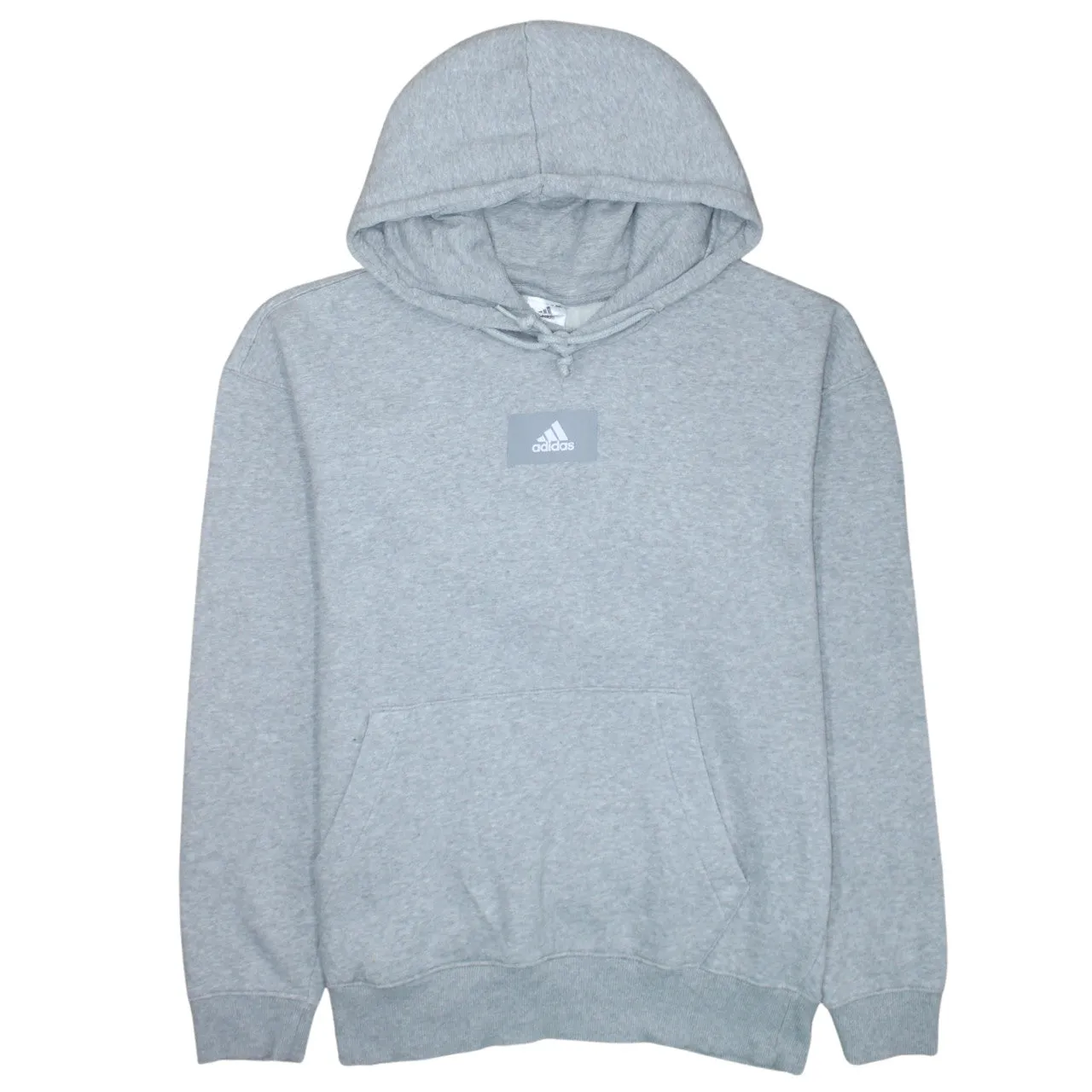 Adidas 90's Drawstring Pockets Pullover Hoodie Medium Grey sold by Vintage Club