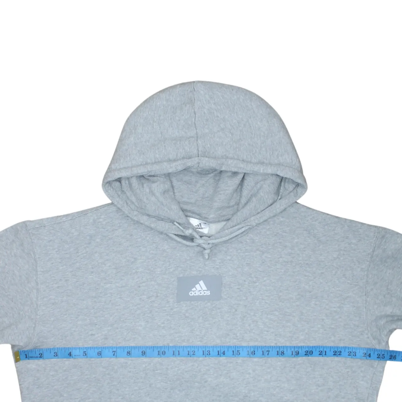 Adidas 90's Drawstring Pockets Pullover Hoodie Medium Grey sold by Vintage Club product image thumbnail 5