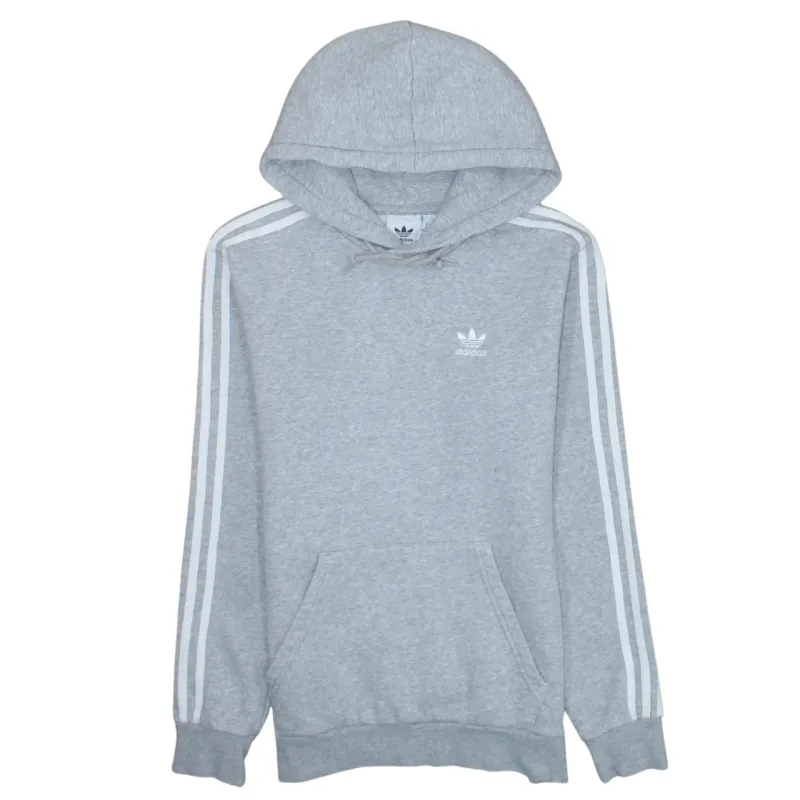 Adidas 90's Striped Sleeve Pullover Hoodie XSmall Grey sold by Vintage Club