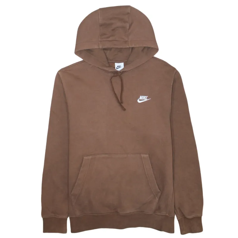 Nike 90's Swoosh Pullover Hoodie Medium Brown sold by Vintage Club