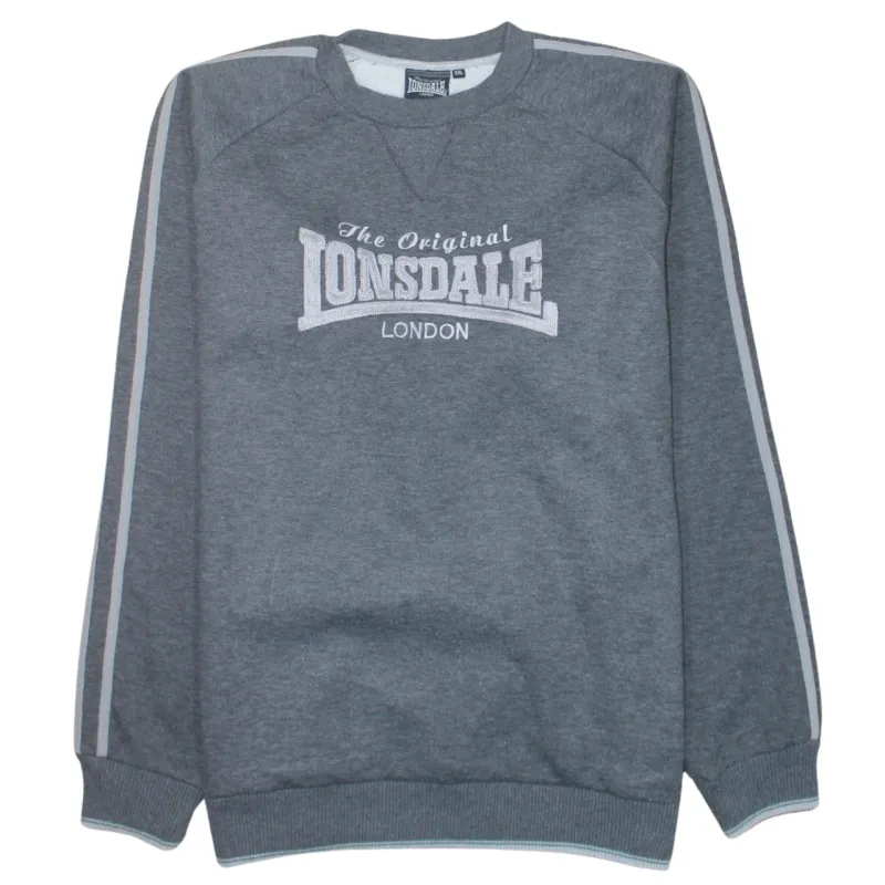 Lonsdale London 90's Spellout Crew Neck Sweatshirt XXLarge (2XL) Grey made by Vintage Club