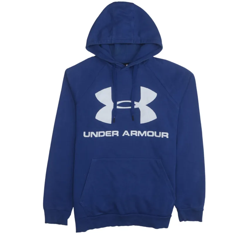 Under Armour 90's Spellout Pullover Hoodie Medium Blue sold by Vintage Club