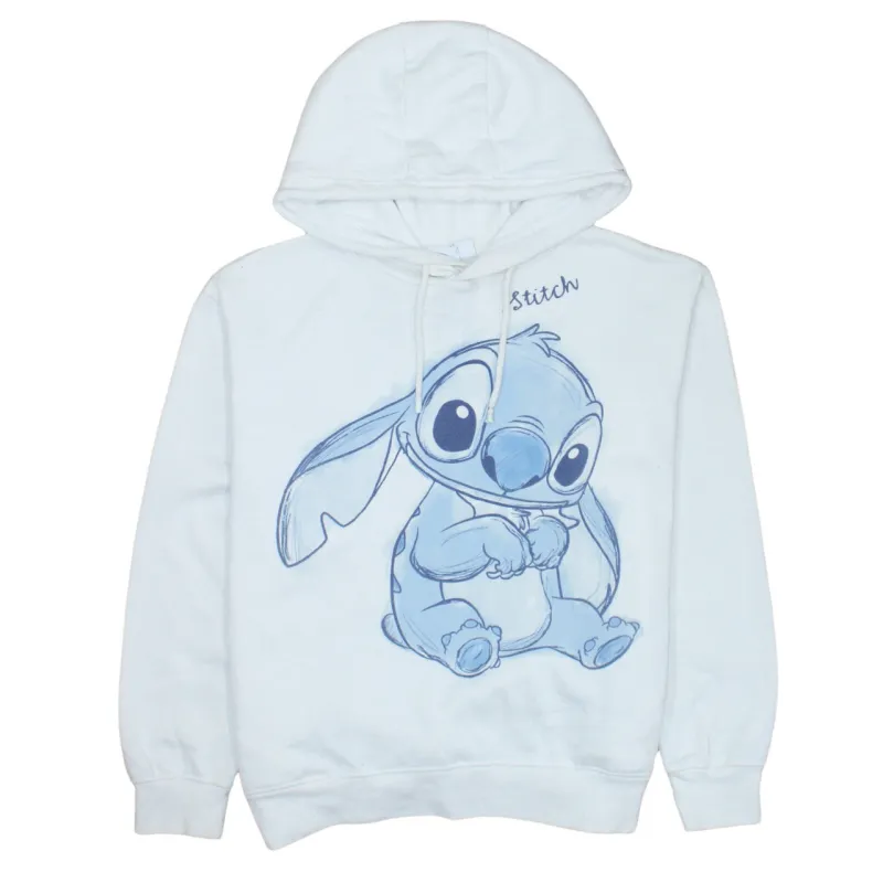 Disney White Hoodie Women's Small Stitch Printed Graphic Pullover Fleece Sweatshirt Top sold by Vintage Club