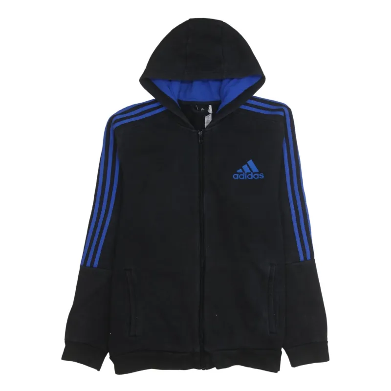 Adidas 90's Striped Sleeve Full Zip Up Hoodie XLarge Black sold by Vintage Club