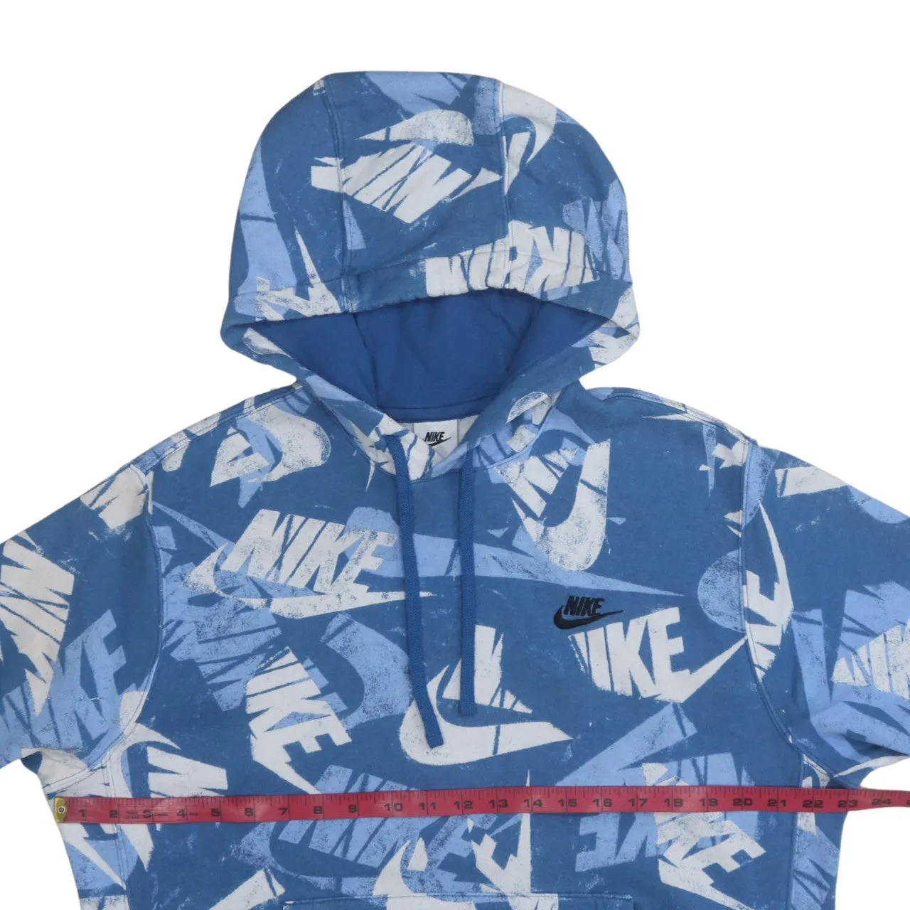 Nike 90's Swoosh Pullover Hoodie Medium Blue sold by Vintage Club product image thumbnail 5