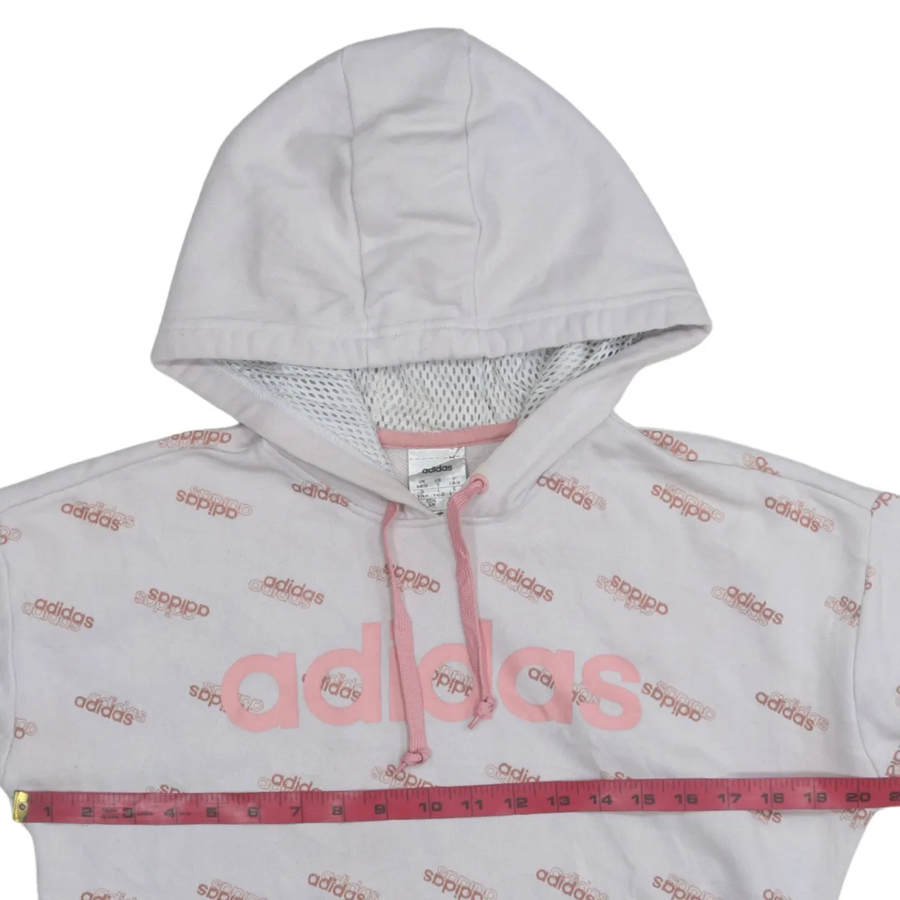 Adidas 90's Spellout Pullover Hoodie Small Beige Cream sold by Vintage Club product image thumbnail 5