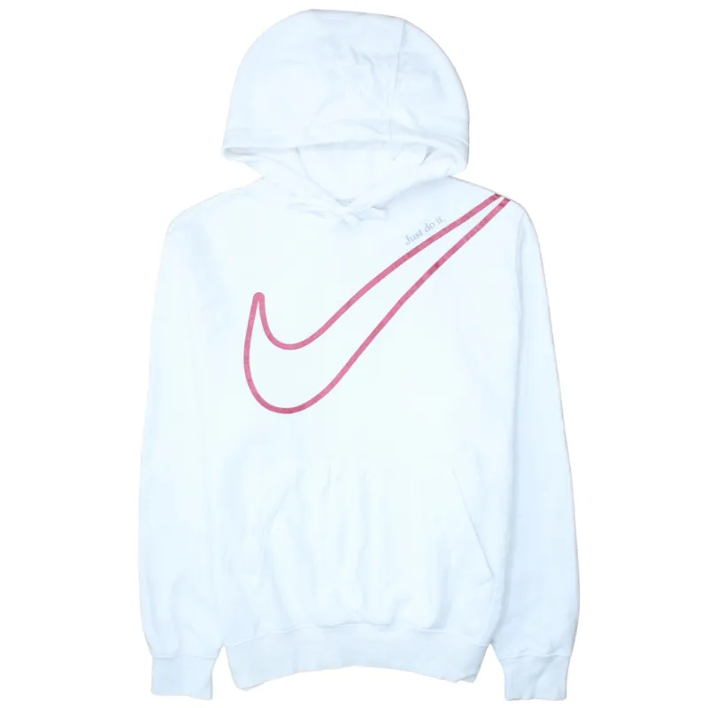 Nike 90's Center Middle Swoosh Pullover Hoodie Medium White sold by Vintage Club