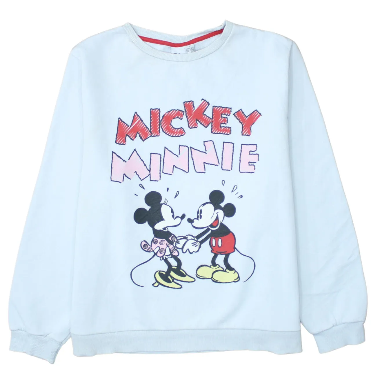Disney 90's Mickey & Minnie Mouse Crew Neck Sweatshirt Large White sold by Vintage Club