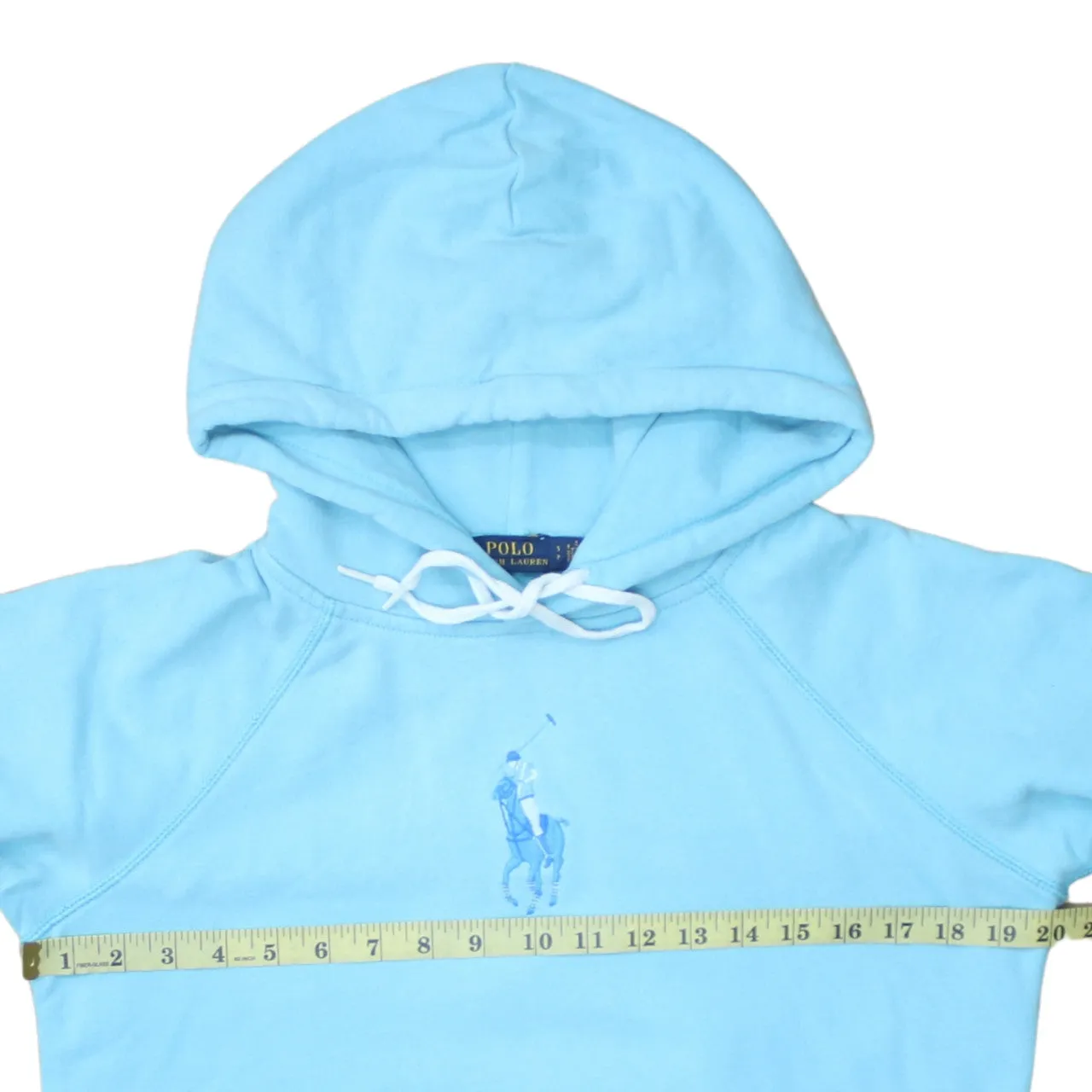 Polo Ralph Lauren 90's Drawstring Pockets Pullover Hoodie Small Blue sold by Vintage Club product image thumbnail 5
