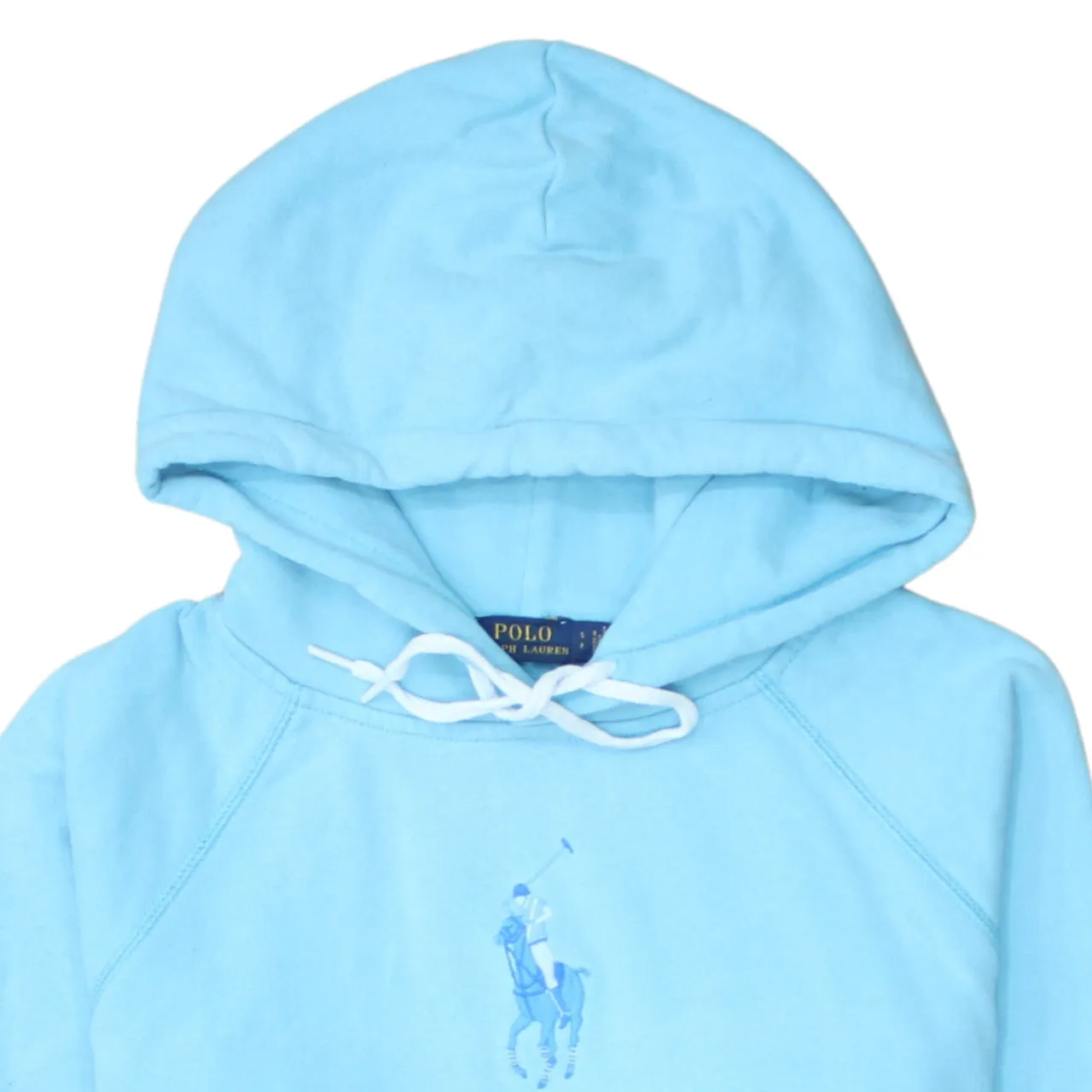 Polo Ralph Lauren 90's Drawstring Pockets Pullover Hoodie Small Blue sold by Vintage Club product image thumbnail 3