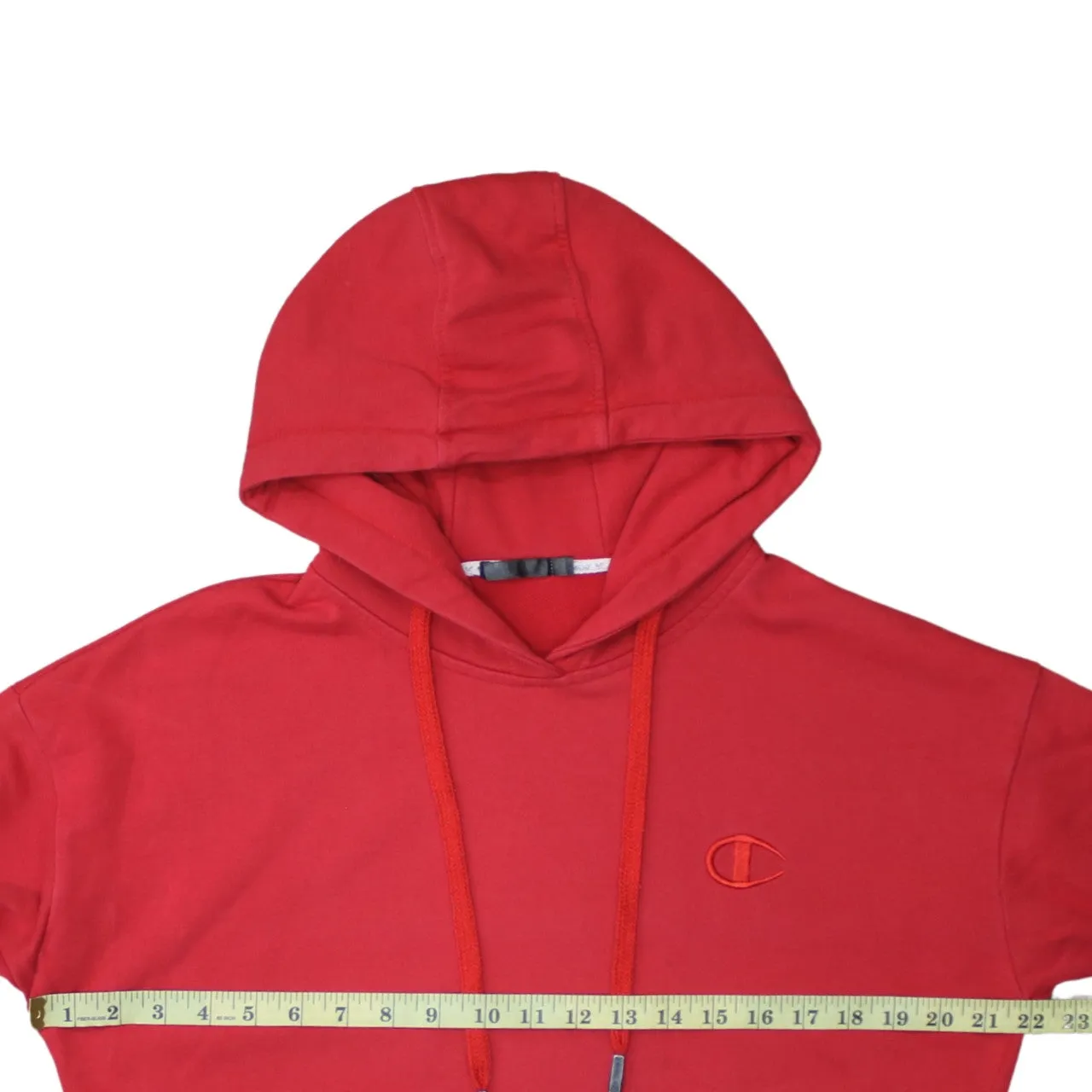 Champion 90's Drawstring Pockets Pullover Hoodie Medium Red sold by Vintage Club product image thumbnail 5