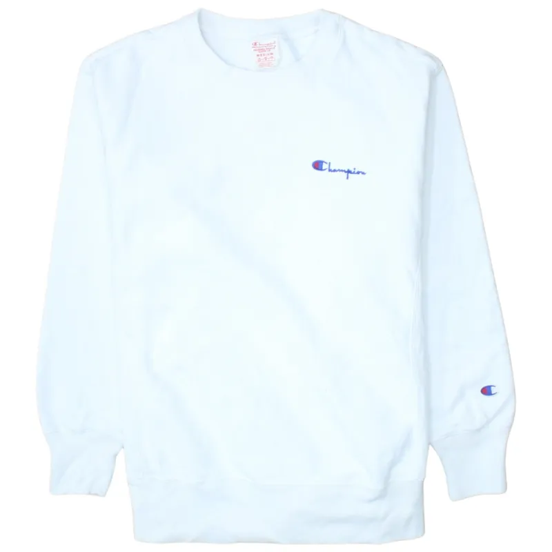 Champion 90's Lightweight Crew Neck Sweatshirt Medium White made by Champion
