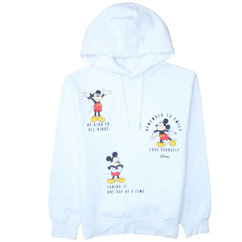 Disney 90's Mickey Mouse Pullover Hoodie XSmall White sold by Vintage Club