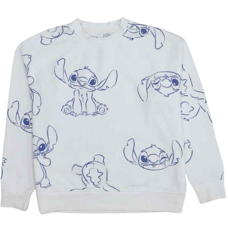 Disney 90's Plain Crew Neck Sweatshirt Small White sold by Vintage Club