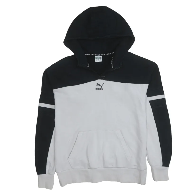 Puma 90's Drawstring Pockets Pullover Hoodie Medium Black sold by Vintage Club