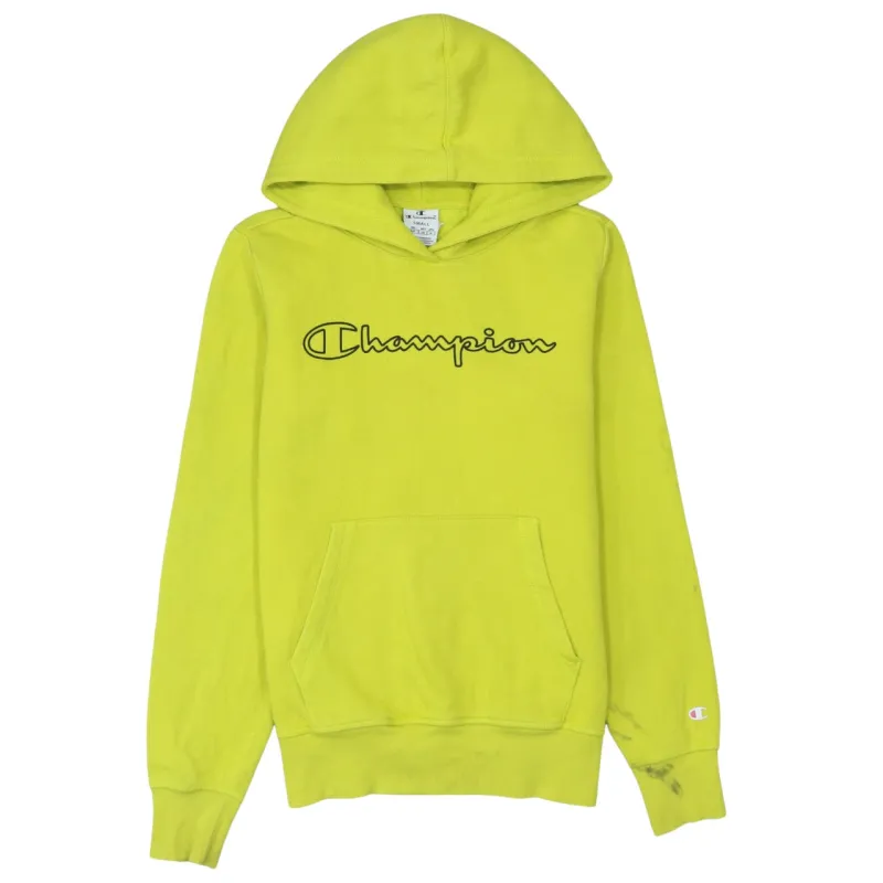 Champion 90's Spellout Pullover Hoodie Small Green sold by Vintage Club