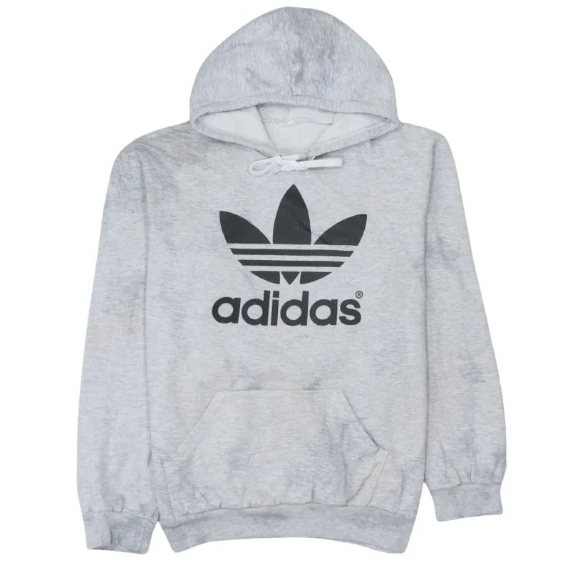 Adidas 90's Spellout Pullover Hoodie Small  Grey sold by Vintage Club