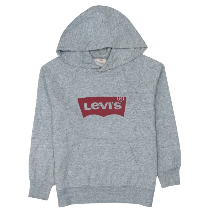 Levi's 90's Spellout Pullover Hoodie Small Grey sold by Vintage Club
